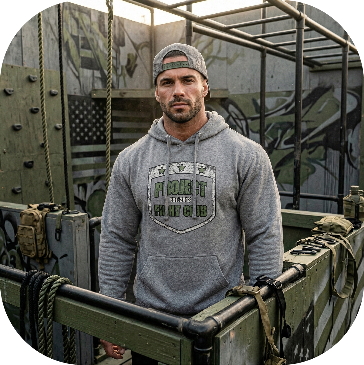 GREY MIDWEIGHT HOODIE 2 - HONOR SOLDIERS & VETERANS
