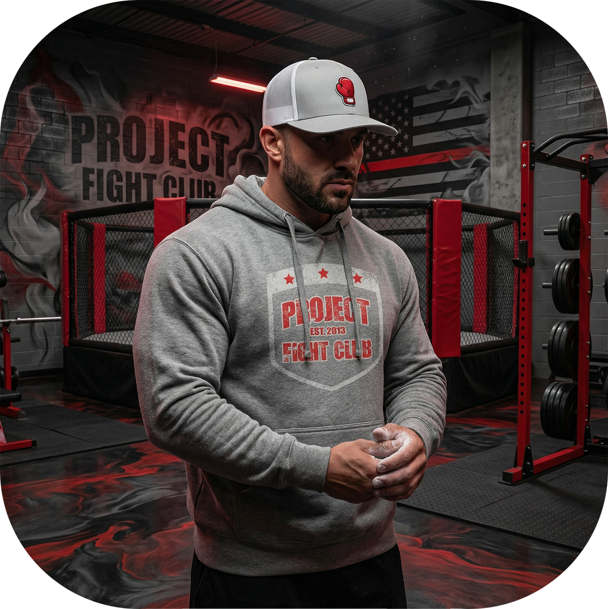 GREY MIDWEIGHT HOODIE - HONOR FIREFIGHTERS & EMTs