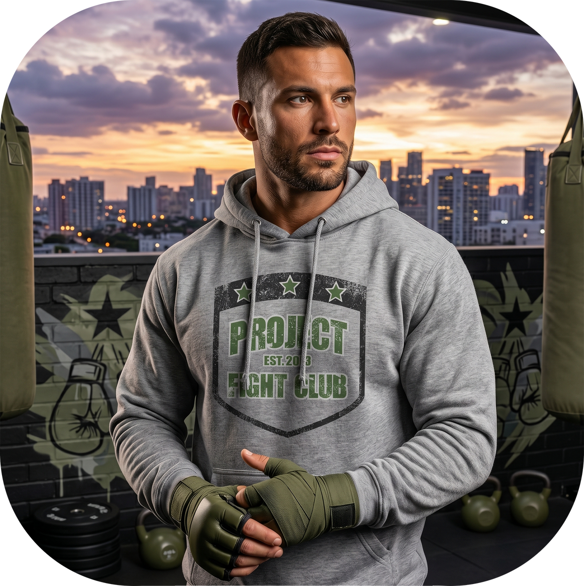 GREY MIDWEIGHT HOODIE - HONOR SOLDIERS & VETERANS