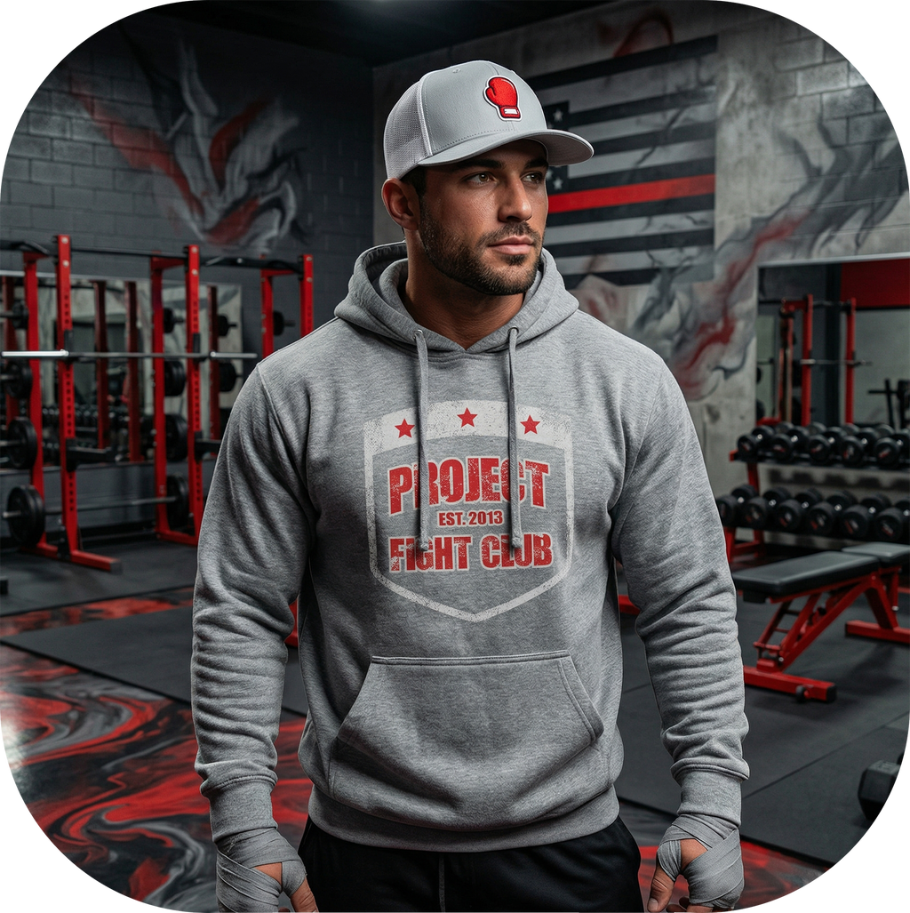 GREY MIDWEIGHT HOODIE - HONOR FIREFIGHTERS & EMTs
