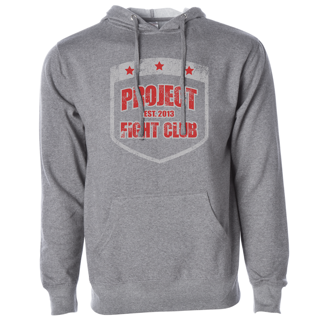 GREY MIDWEIGHT HOODIE - HONOR FIREFIGHTERS & EMTs