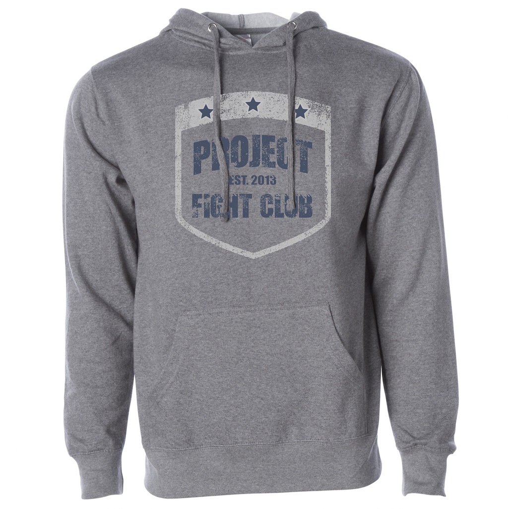 GUNMETAL MIDWEIGHT HOODIE - SUPPORT POLICE
