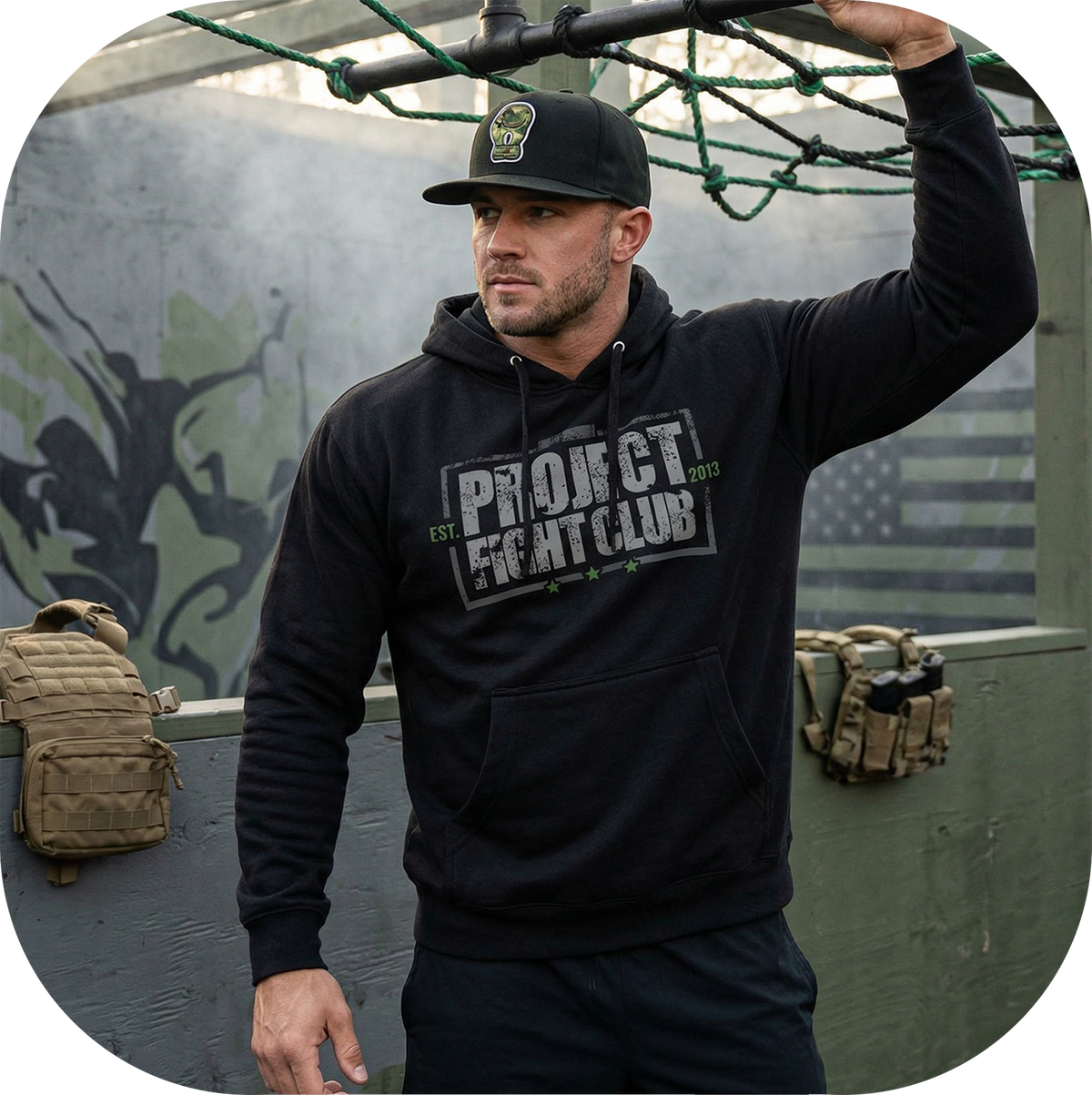 BLACK MIDWEIGHT HOODIE - HONOR SOLDIERS & VETERANS