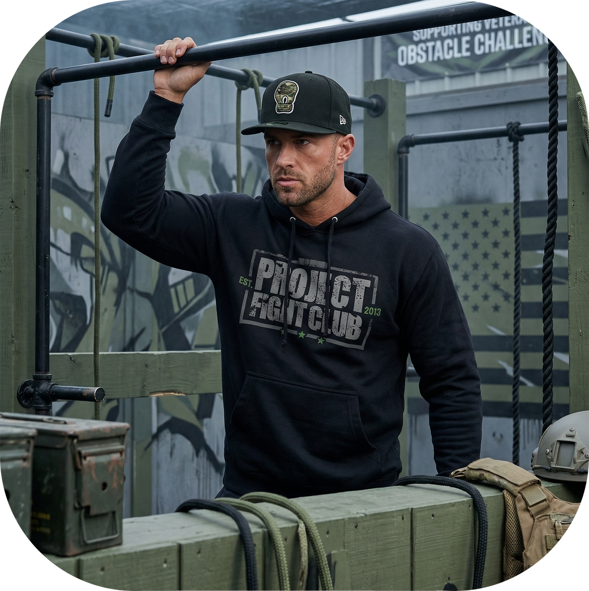 BLACK MIDWEIGHT HOODIE - HONOR SOLDIERS & VETERANS
