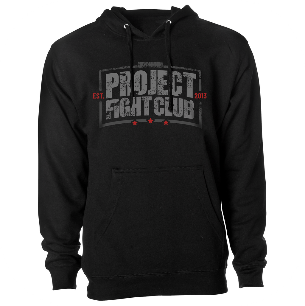 BLACK MIDWEIGHT HOODIE - HONOR FIREFIGHTERS & EMTs
