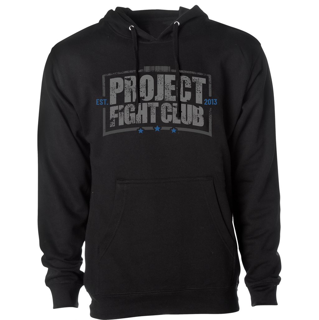 BLACK MIDWEIGHT HOODIE - SUPPORT POLICE