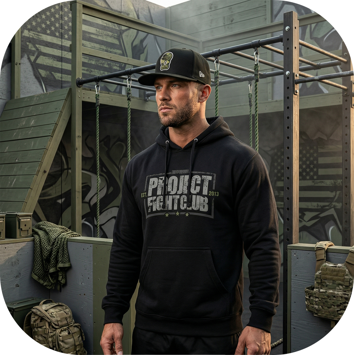 BLACK MIDWEIGHT HOODIE - HONOR SOLDIERS & VETERANS