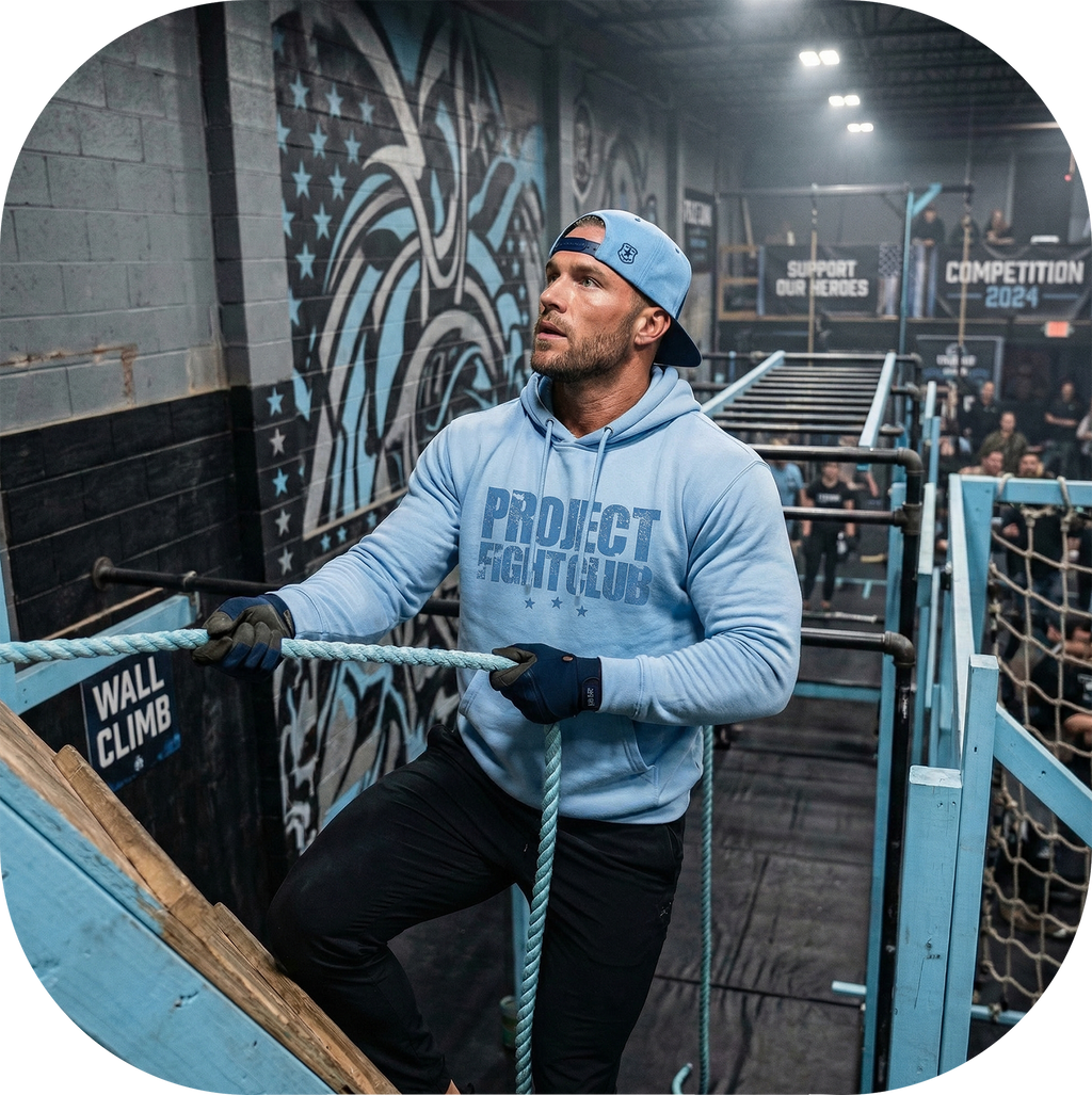 AQUA MIDWEIGHT HOODIE - SUPPORT POLICE