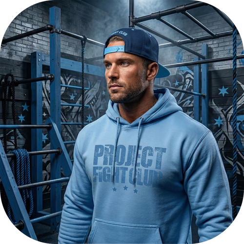 AQUA MIDWEIGHT HOODIE - SUPPORT POLICE