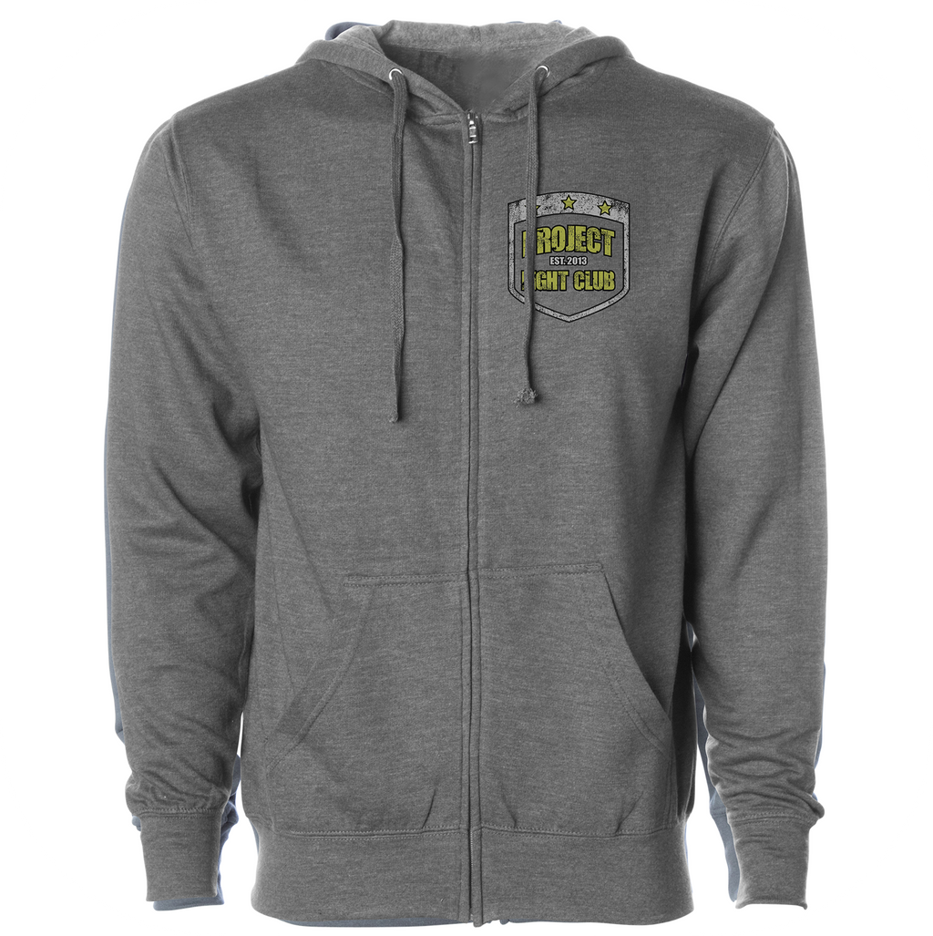 GUNMETAL MIDWEIGHT ZIP HOODIE - SPREAD CHRISTIANITY