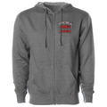 GUNMETAL MIDWEIGHT ZIP HOODIE - HONOR FIREFIGHTERS & EMTs