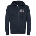 NAVY MIDWEIGHT ZIP HOODIE - HONOR FIREFIGHTERS & EMTs