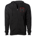 BLACK MIDWEIGHT ZIP HOODIE - HONOR FIREFIGHTERS & EMTs