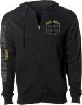 BLACK MIDWEIGHT ZIP HOODIE - SPREAD CHRISTIANITY