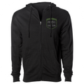 BLACK MIDWEIGHT ZIP HOODIE - HONOR SOLDIERS & VETERANS