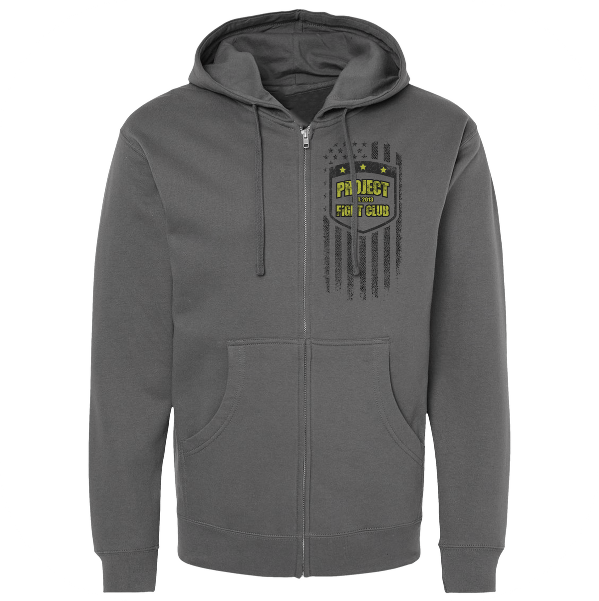 CHARCOAL MIDWEIGHT ZIP HOODIE - SPREAD CHRISTIANITY