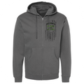 CHARCOAL MIDWEIGHT ZIP HOODIE - HONOR SOLDIERS & VETERANS