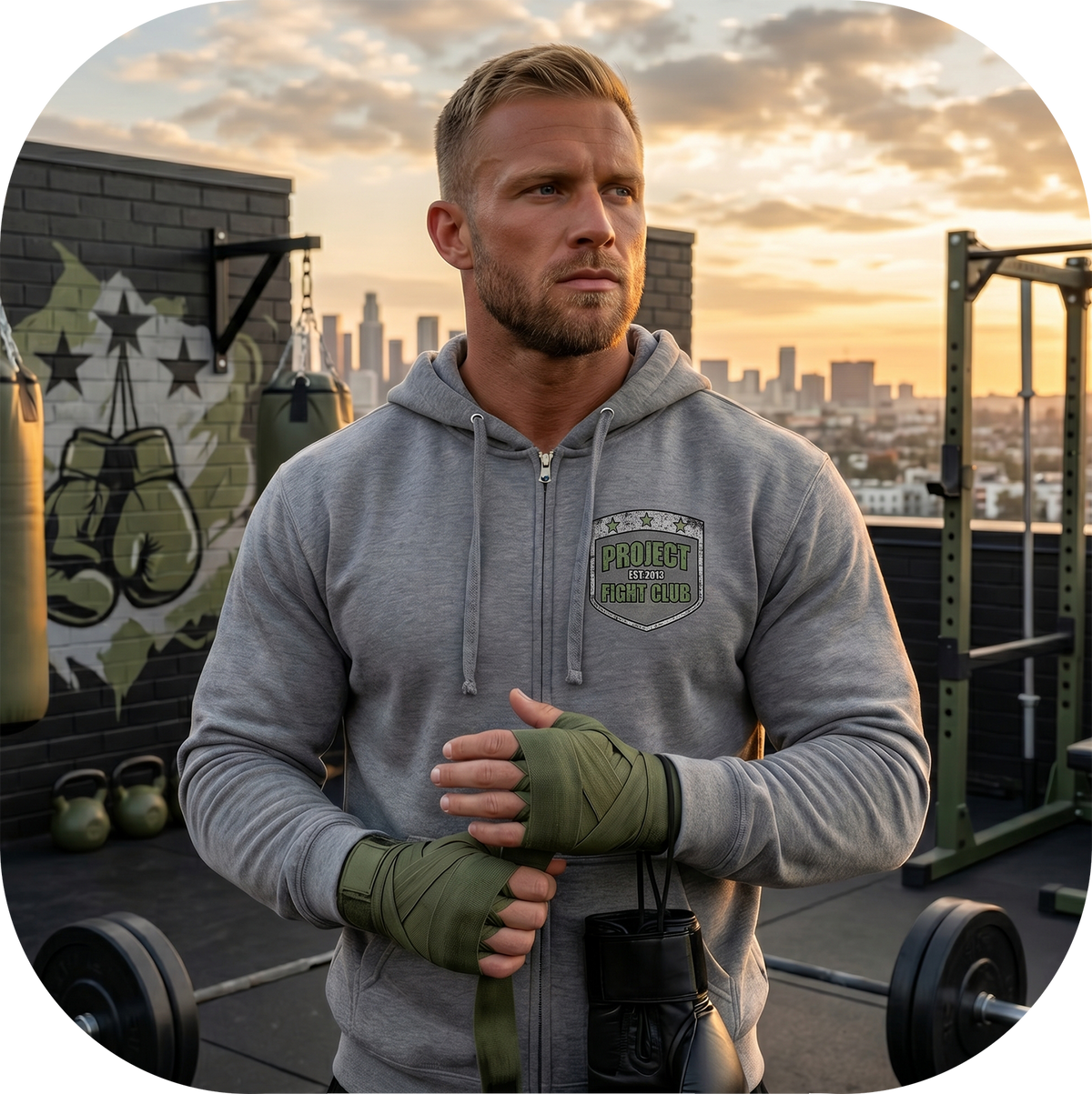 GUNMETAL MIDWEIGHT ZIP HOODIE - HONOR SOLDIERS & VETERANS