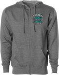 GUNMETAL MIDWEIGHT ZIP HOODIE - FIGHT ADDICTION