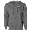 GUNMETAL MIDWEIGHT ZIP HOODIE #2 - SUPPORT POLICE