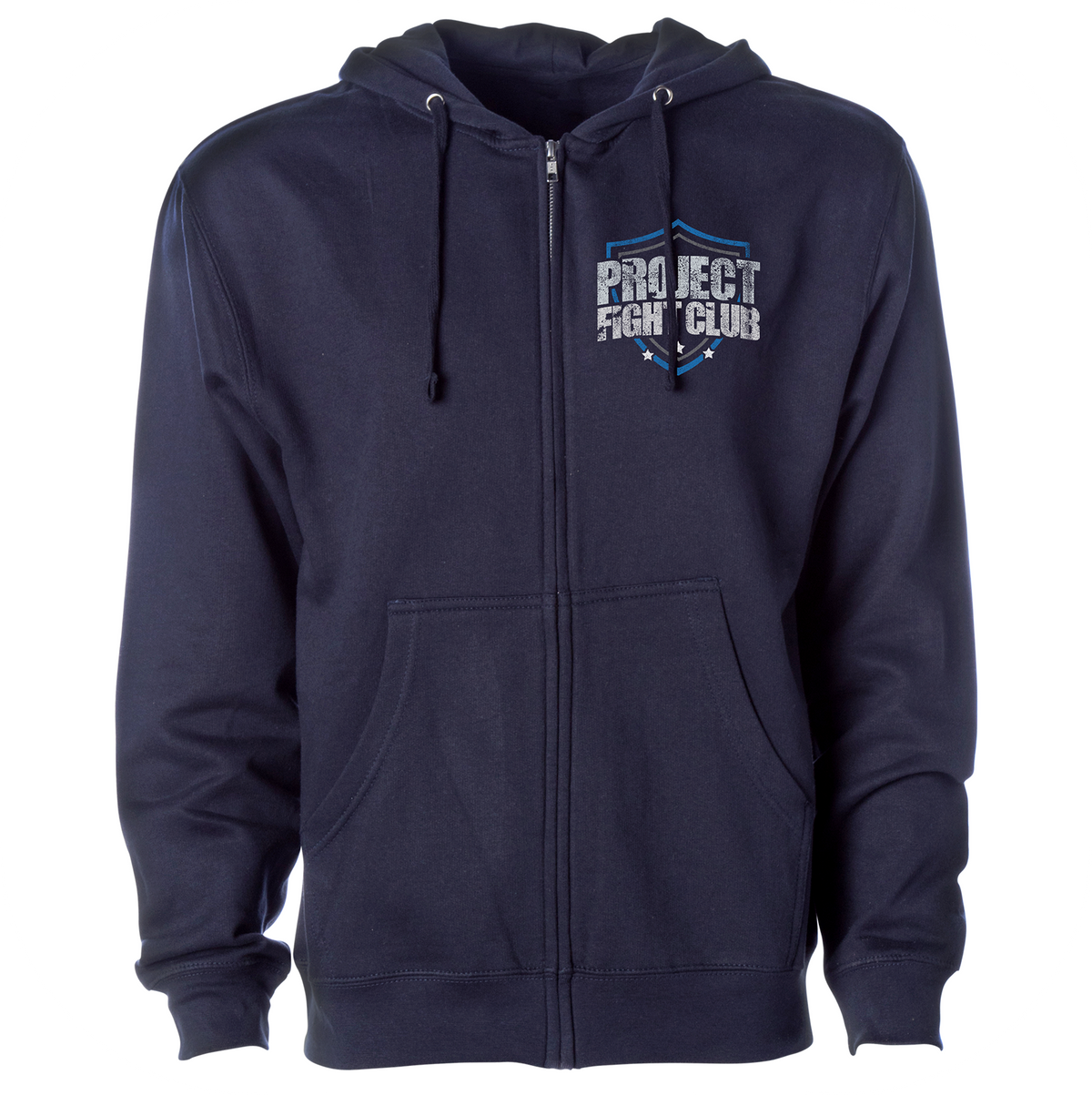 NAVY MIDWEIGHT ZIP HOODIE - SUPPORT POLICE