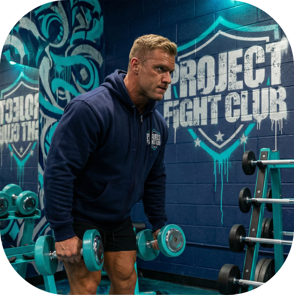 NAVY MIDWEIGHT ZIP HOODIE - FIGHT ADDICTION
