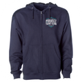 NAVY MIDWEIGHT ZIP HOODIE - FIGHT ADDICTION
