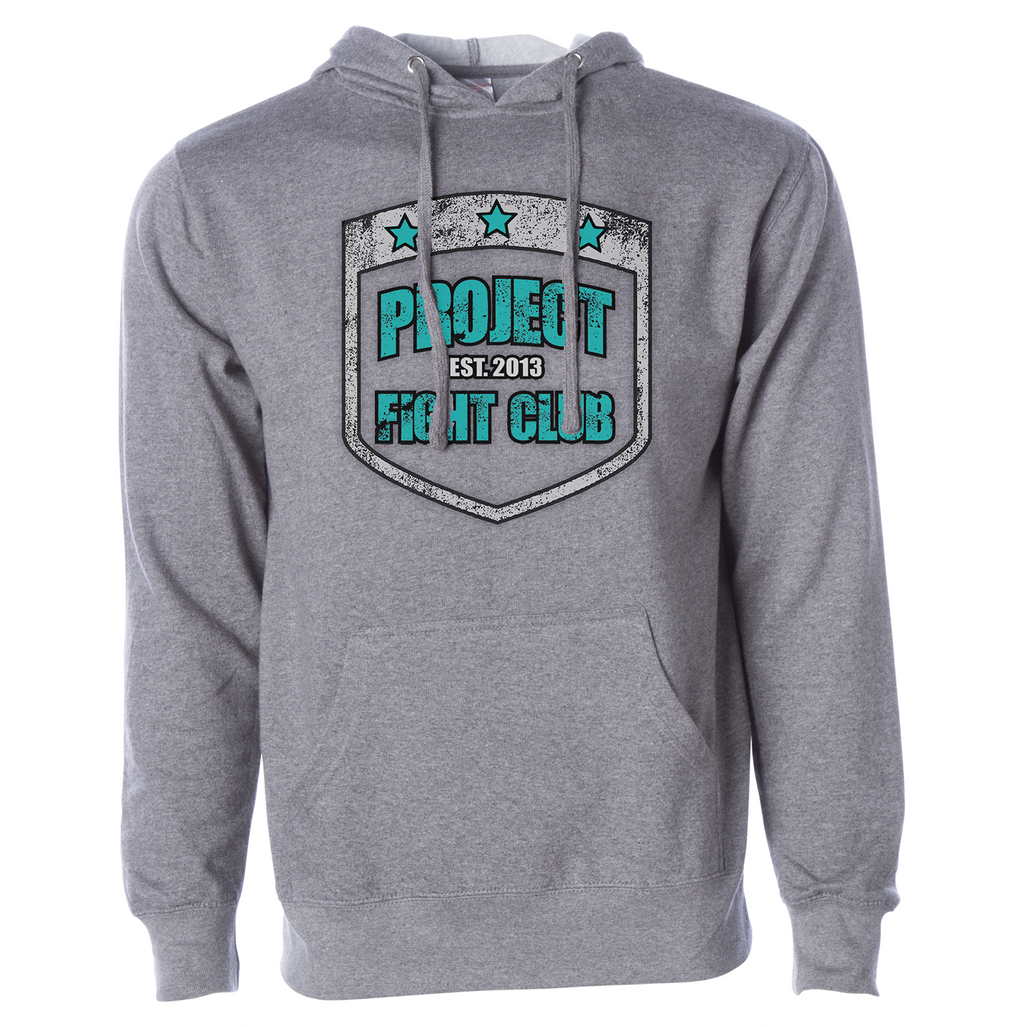 GREY MIDWEIGHT HOODIE - FIGHT ADDICTION