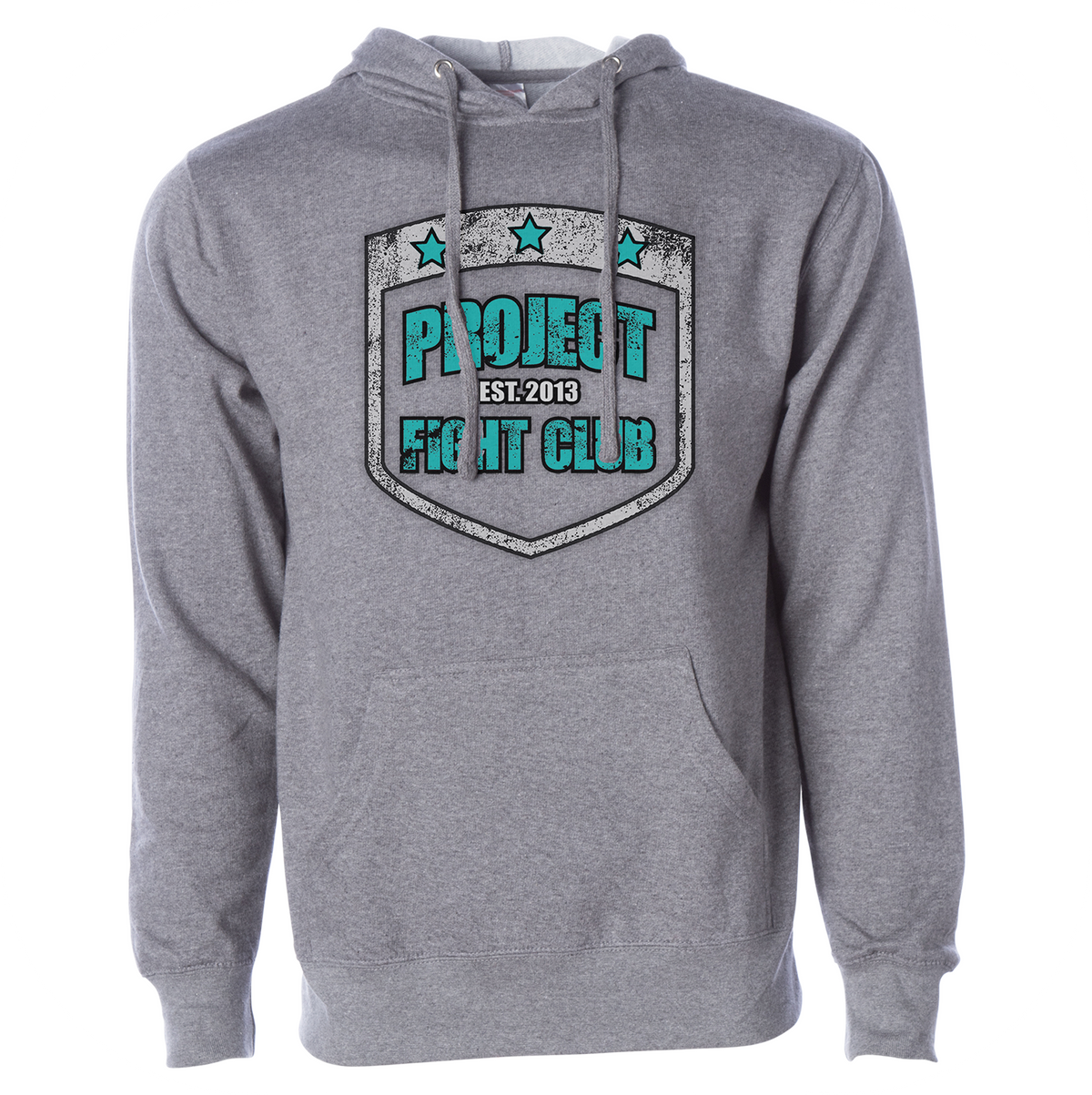GREY MIDWEIGHT HOODIE - FIGHT ADDICTION