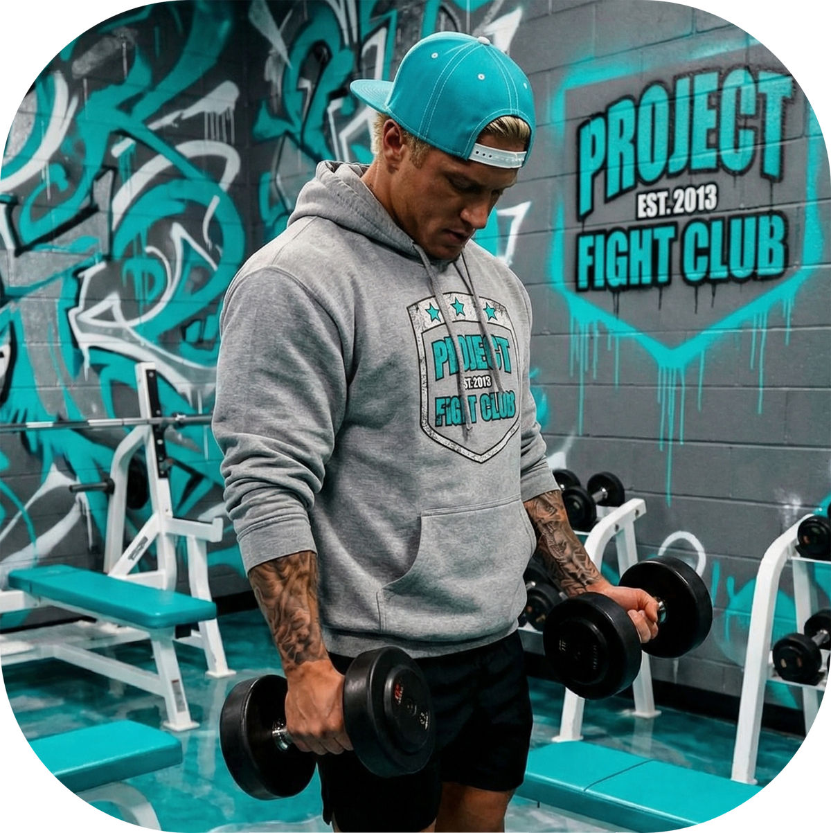 GREY MIDWEIGHT HOODIE - FIGHT ADDICTION