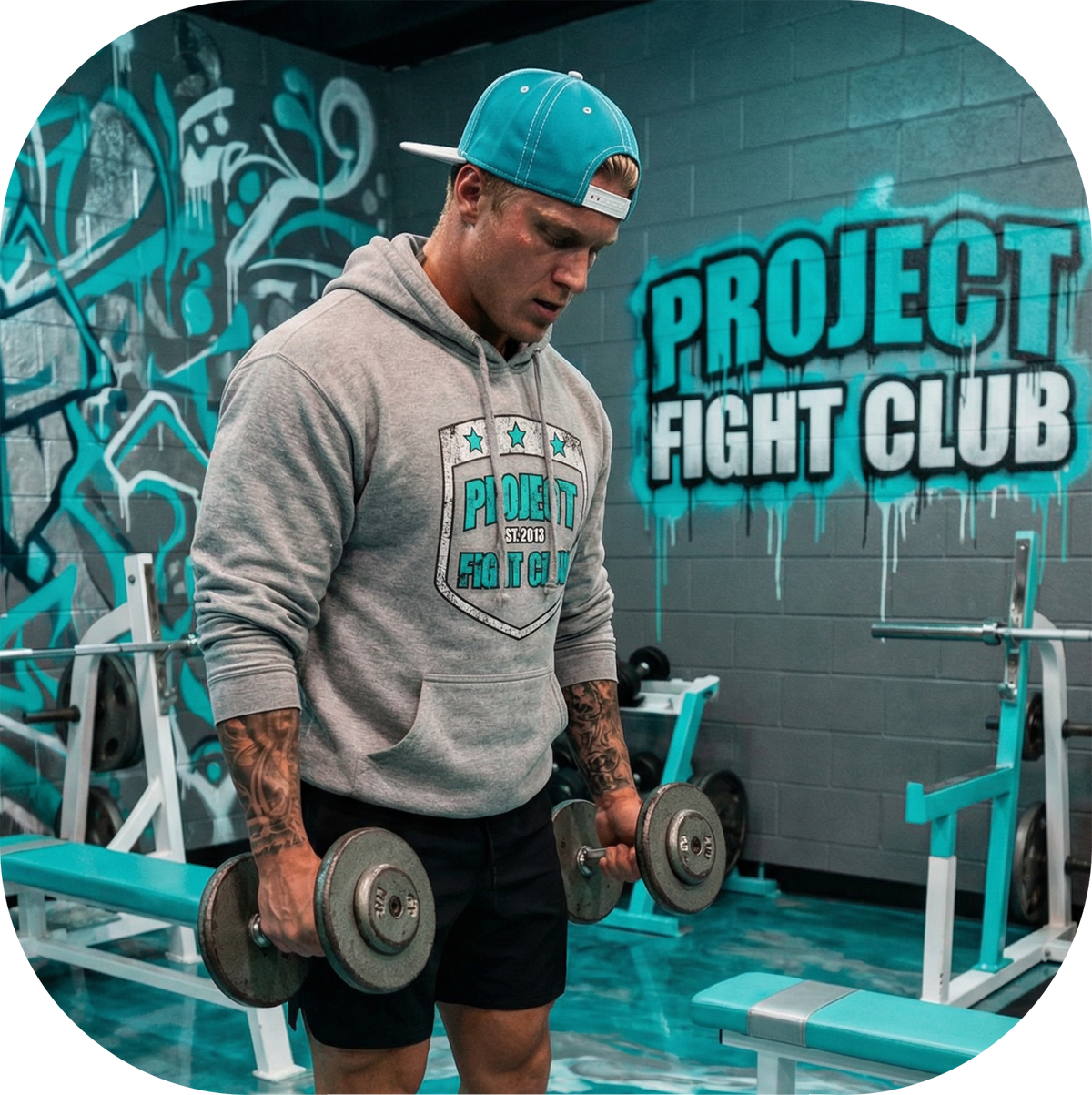 GREY MIDWEIGHT HOODIE - FIGHT ADDICTION