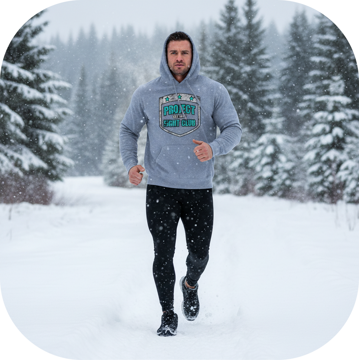 GREY MIDWEIGHT HOODIE - FIGHT ADDICTION