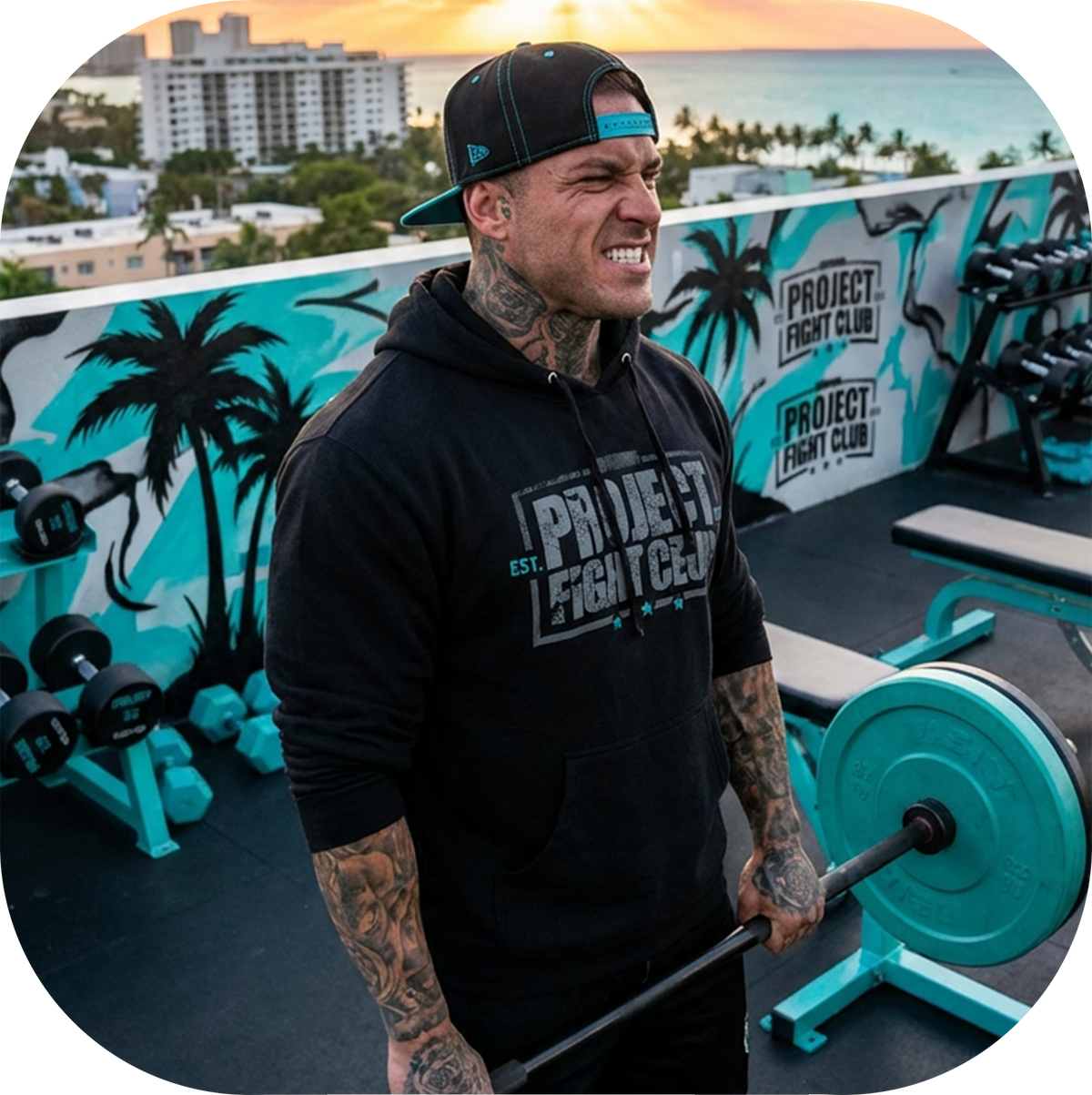 BLACK MIDWEIGHT HOODIE - FIGHT ADDICTION