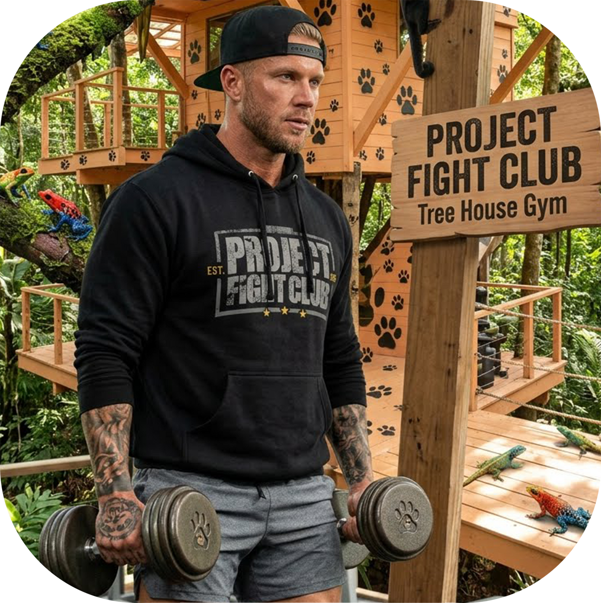 BLACK MIDWEIGHT HOODIE - PROTECT ANIMALS & WILDLIFE
