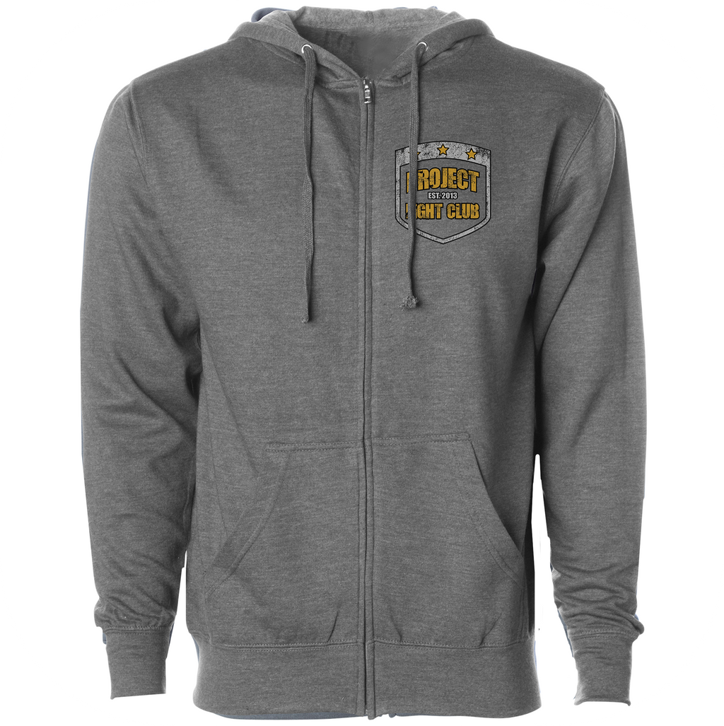 GUNMETAL MIDWEIGHT ZIP HOODIE - PROTECT ANIMALS & WILDLIFE