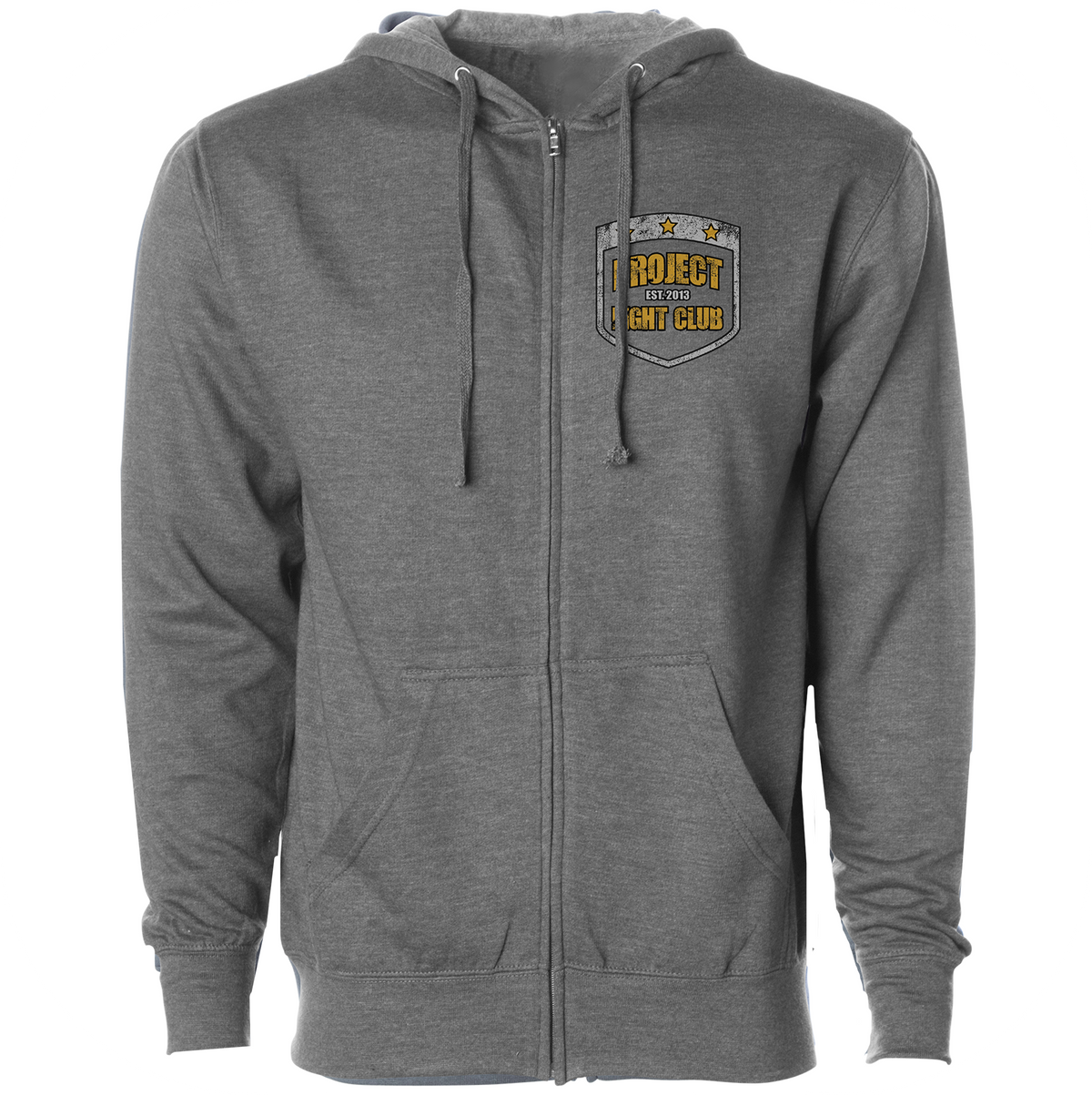 GUNMETAL MIDWEIGHT ZIP HOODIE - PROTECT ANIMALS & WILDLIFE