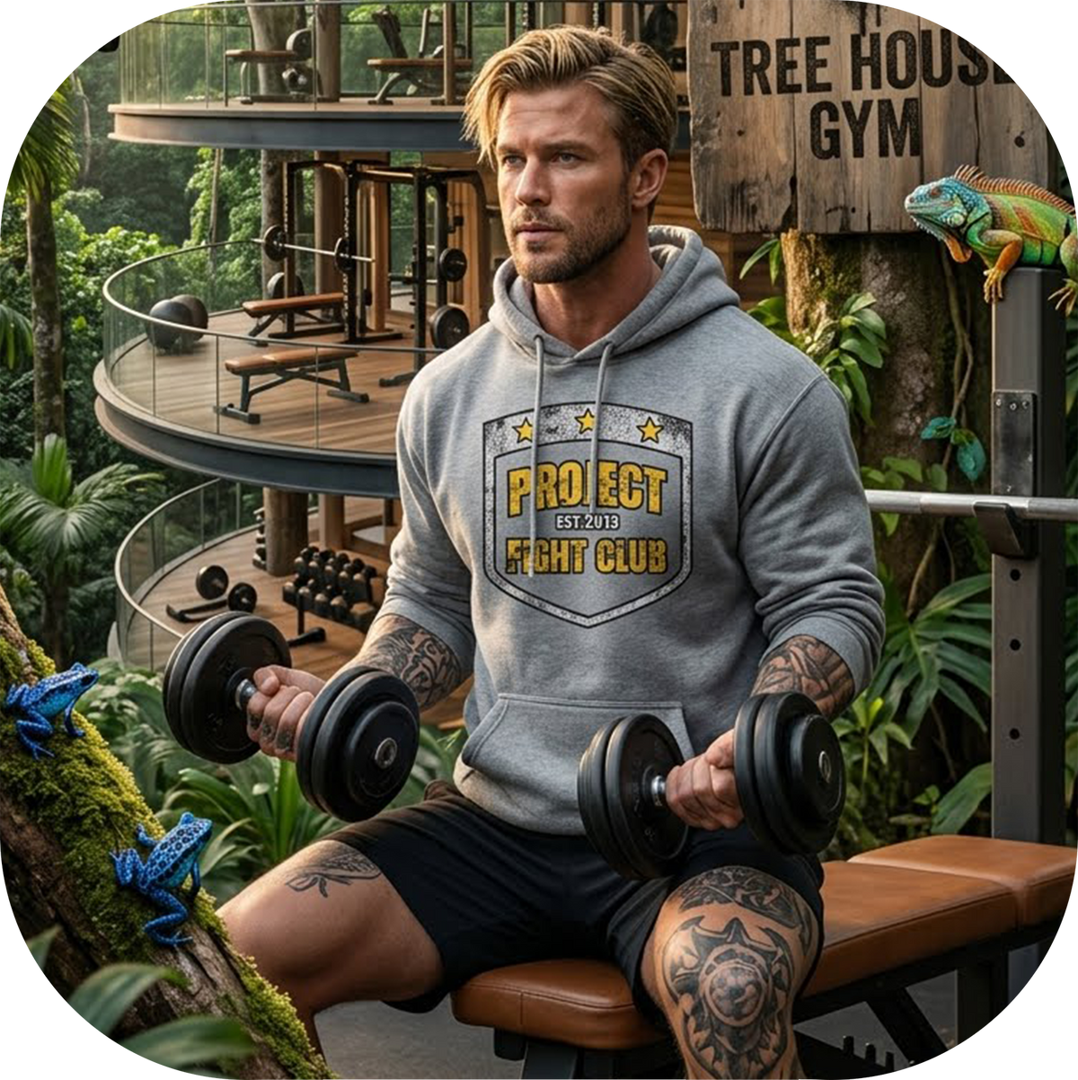 GREY MIDWEIGHT HOODIE #2 - PROTECT ANIMALS & WILDLIFE